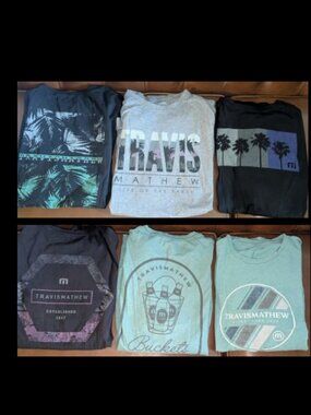 Lot of 6 Travis Mathew T Shirts Mens Size M